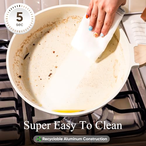 Pots and Pans Set (Cream White / 14 Piece)