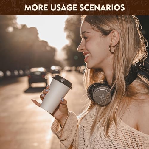 16 oz Disposable Coffee Cups with Lids 100 Pack (White / 16 oz)