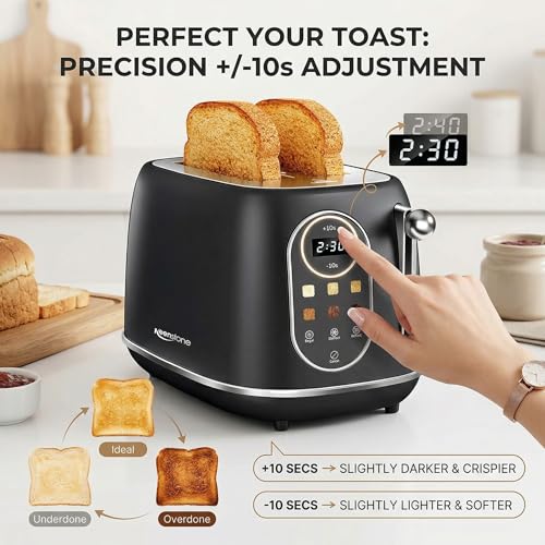 Smart Touch Screen Toaster 2 Slice (Extra Wide Slot / Black)