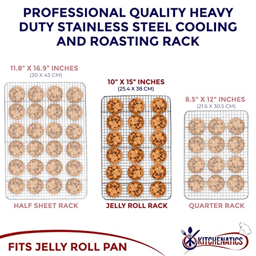 Jelly Roll Cooling Rack Stainless Steel Oven Safe Set of 2