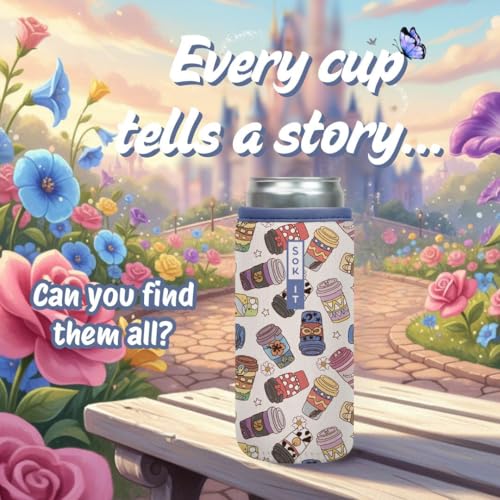 CanSok Sleeve for Beer & Soda Insulated Neoprene Cover (Happiest Cup / 16oz Can Sleeve)