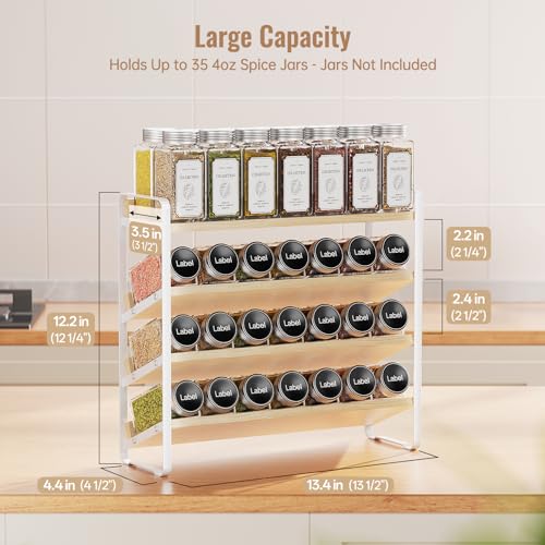 4 Tier Spice Rack Organizer for Cabinet