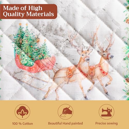 Pot Holders 100% Cotton Potholders (114 - Christmas Tradition / 8" x 8" (Pot Holder Pack of 2))