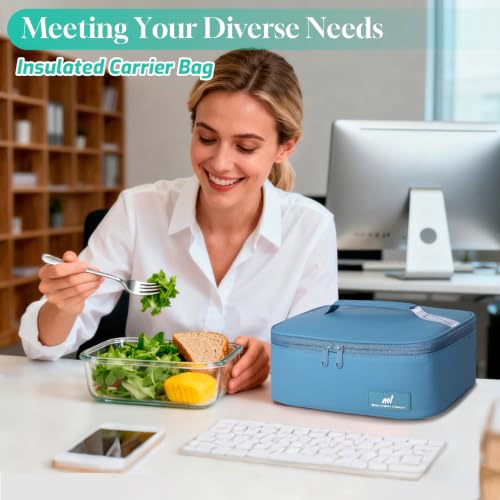 NOL Insulated Lunch Bag for Adults (Dusty blue / Small (4.5 Liters))