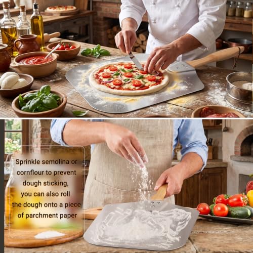 16"x18" Pizza Peel with Wooden Handle (16" x 18")