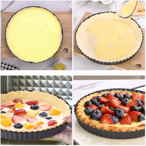 Tart Pan 9 Inch Tart Pans Removable Bottom (9.5 X 1.2 Inch)