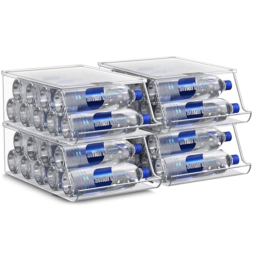 Water Bottle Organizer for Refrigerator & Pantry (4 Pack / Bottle)