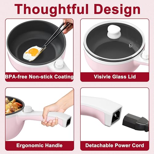 Electric Pot 1.5L Non (1.5 L (Without Steamer) / Pink)