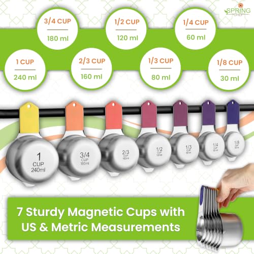 Magnetic Measuring Cups & Spoons Set of 15 (Mountain Sunrise)