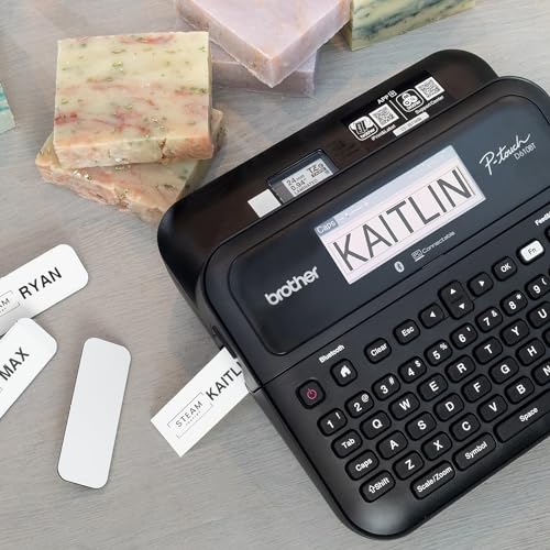 P-Touch PT- D610BTVP Business Professional Connected Label Maker | Connect and Create via Bluetooth® on TZe Label Tapes up to ~1 inch