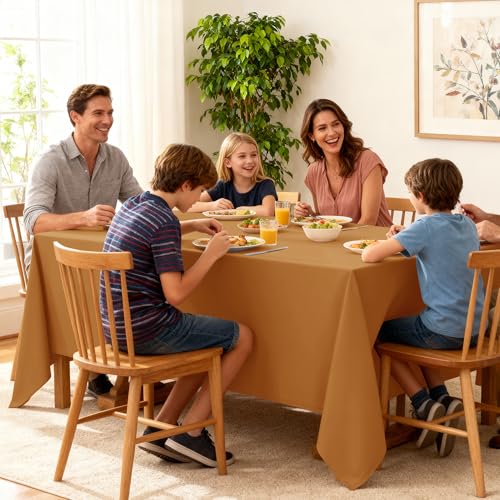 10 Pack Bronze Tablecloths for Rectangle Tables (Bronze / 60x102 In, 10 Pack)