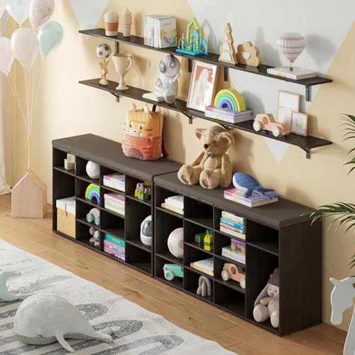 Long Wall Shelves (Espresso / 55.1 Inch)