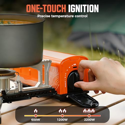 OUTDOORS Butane Camping Stove (Orange)