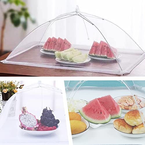 4Pcs Mesh Food Cover Tent Umbrella Pop Up Outside Outdoor Party Net (32"x24" 17"x17")