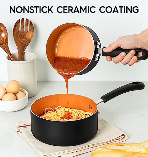 Nonstick Sauce Pan with Lid 1QT