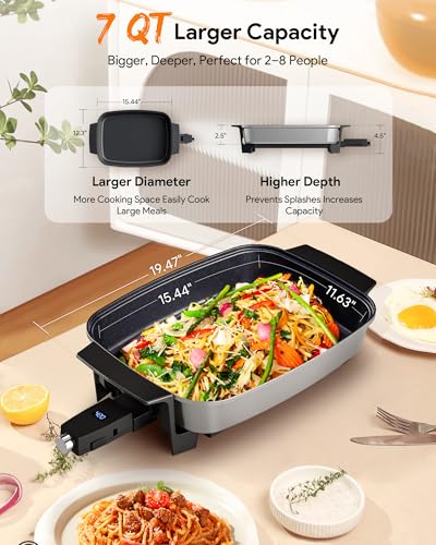 Medley XL Digital Electric Skillet (Cool Gray)