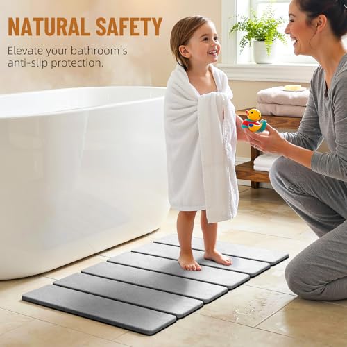 Stone Bath Mat (Light Gray)