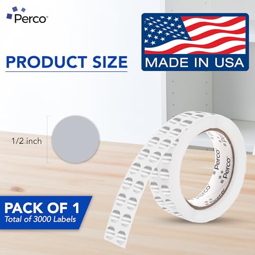 Metallic Silver Round Circle Dot Sticker 1 (Metallic Silver / 0.5 Inch)
