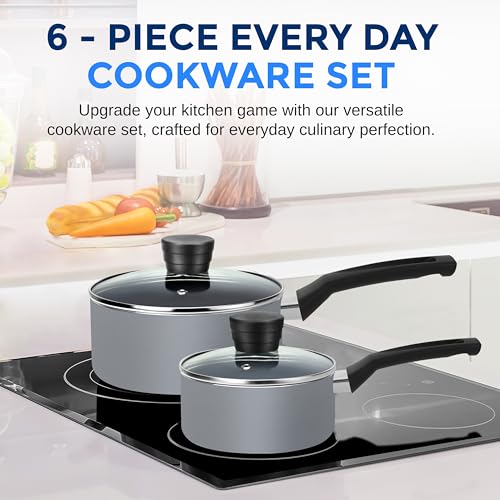 Kitchenware Pots and Pans Set (Gray)