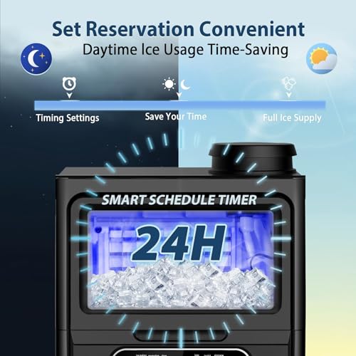 Commercial Ice Maker Machine (100Lbs/24H-Black1)