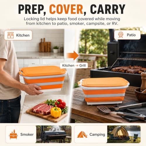 BBQ Prep Tub 30L Orange XX (Orange / XX-Large)