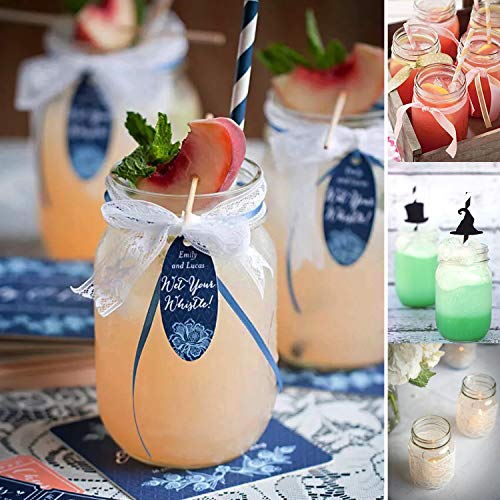 20 Pack Mason Jars (12oz - Black Lid)