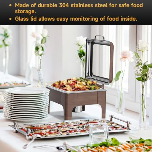 Chafing Dishes for Buffet (Wood Color)