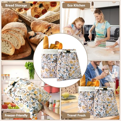 Beeswax Bread Bags for Homemade bread (Yellow & Yellow)