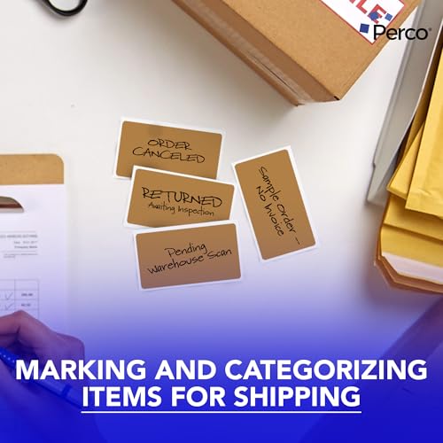 Kraft Brown 3x5 Inch Perforated Sticker Labels (1 Roll / Kraft Brown)