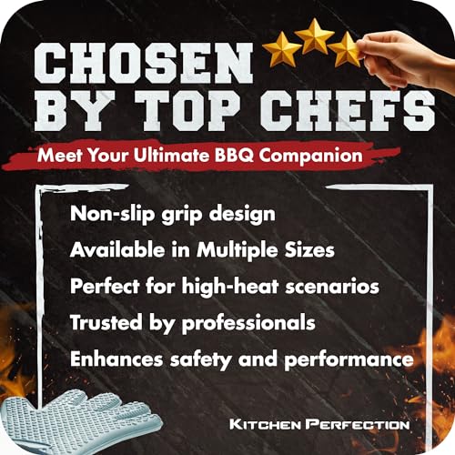 XL Silicone Smoker BBQ Gloves (Arctic / X-Large)