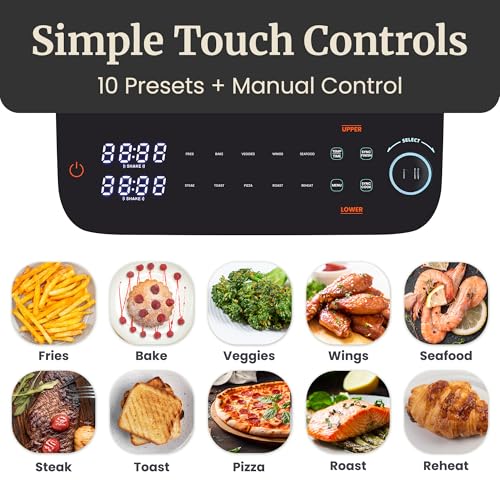 10.5Qt Dual Stacked Air Fryer (10.5 Quart)
