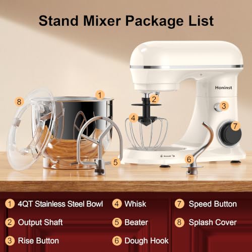 4QT Electric Stand Mixer (Beige)