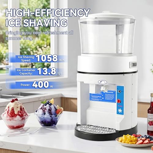 Commercial Ice Shaver Machine 400W (12.6Qt)