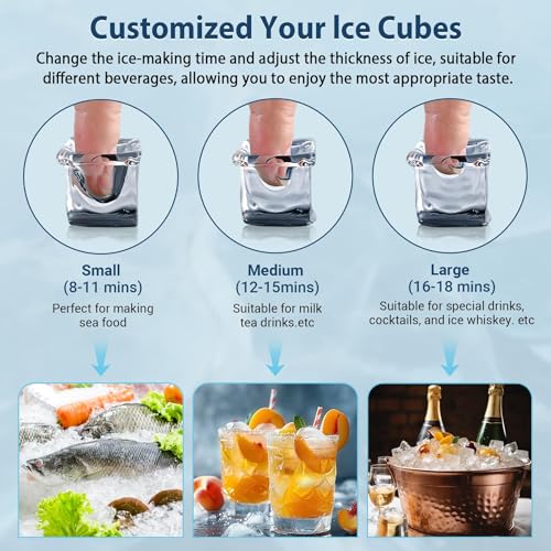 Commercial Ice Maker Machine (100Lbs/24H-Black1)
