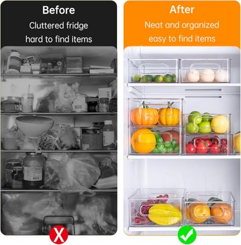 7 Pack Refrigerator Organizer Bins (7 Pack)