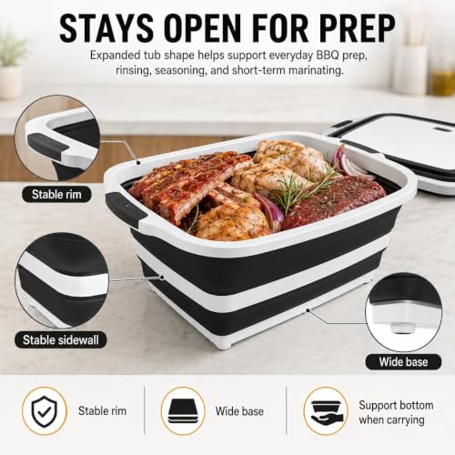 BBQ Prep Tub 30L Black XX (Black / XX-Large)