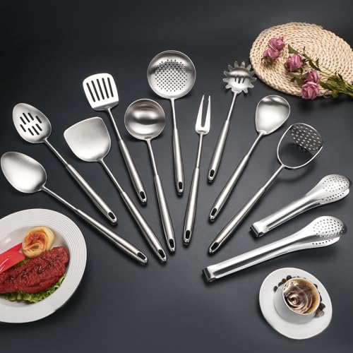 304 Stainlss Steel Kitchen Utensils Set (12 Count)