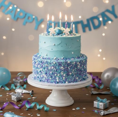 Sprinkles Edible Cake and Cupcake Sprinkles with Assorted Shapes and Sizes for Parties (Snowflakes)