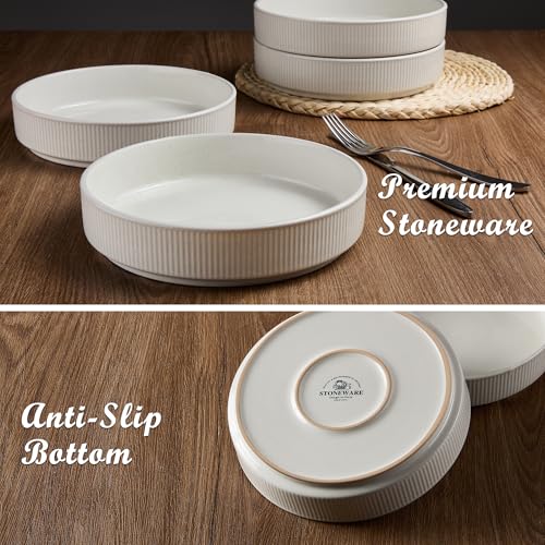 Pasta Bowls Set of 6 (Speckled White)