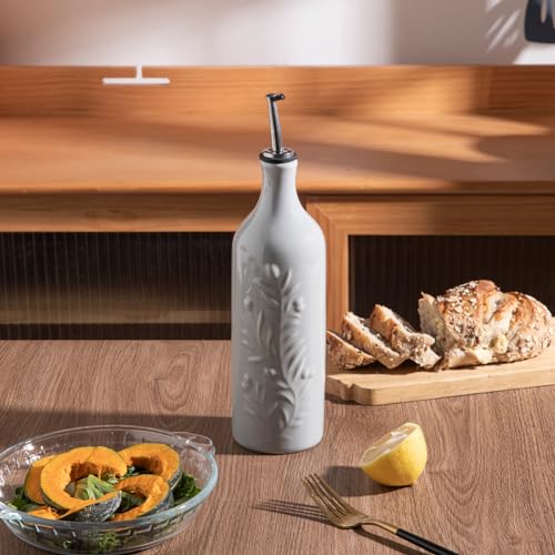 Sweejar Large Olive Oil Dispenser Bottle (Gray / Patterned styles)