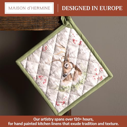 Pot Holders 100% Cotton Potholders (091 - Mountain Life / 8" x 8" (Pot Holder Pack of 1))