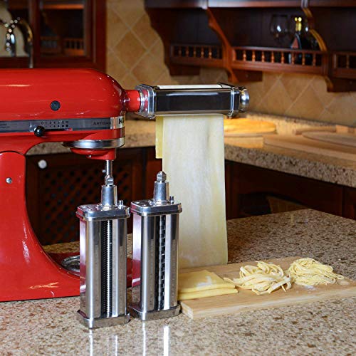 Pasta Attachment for KitchenAid Stand Mixer (Silver)