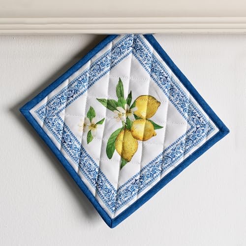 Pot Holders 100% Cotton Potholders (032 - Cedrat / 8" x 8" (Pot Holder Pack of 1))