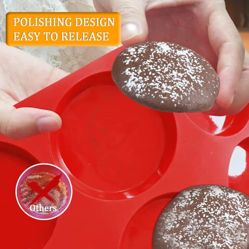 Silicone Whoopie Pie Baking Pans (Muffin Top Pan / 3 Pcs: 6 Cups, Regular)