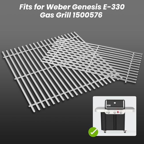 Stainless Steel Grill Grates for Weber Genesis II (18.9" x 26.8" - 66802 Genesis II LX 300)