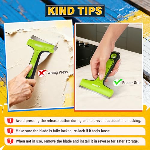 Razor Blade Scraper (10PCS Metal Blades / Green)
