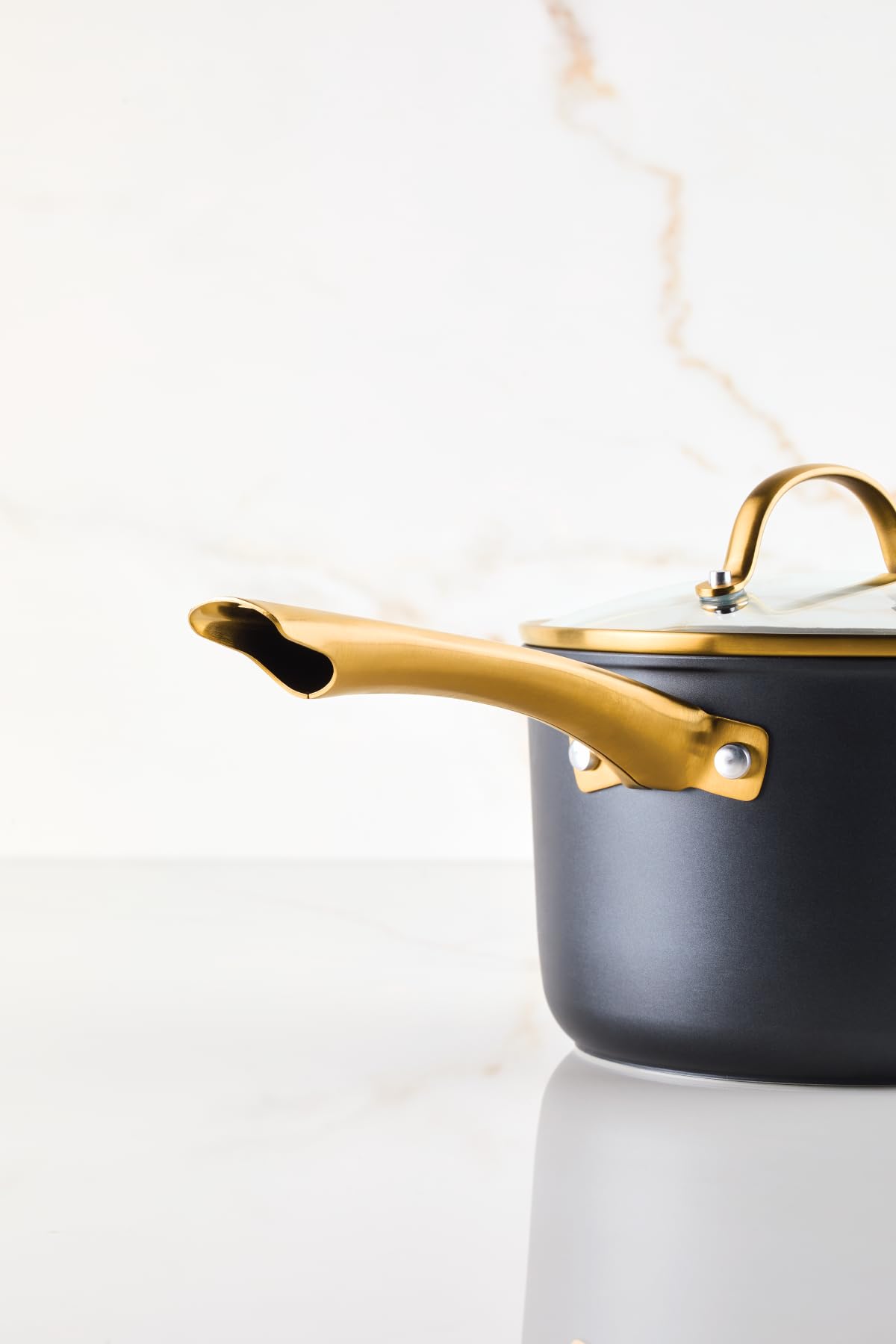 Forged Induction Ceramic Nonstick Cookware Set (Black / Cookware Set (12-Piece))