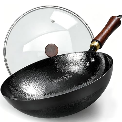 Carbon Steel Wok Pan (13.4 inch-Round Bottom)