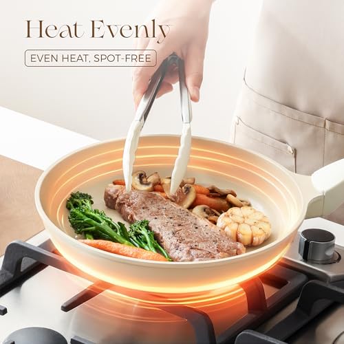 Nonstick Ceramic Frying Pan (10 Inch / Coconut White)