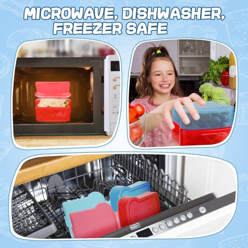 20 Oz Sandwich Containers for Kids (2 Colors)